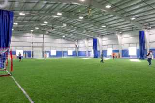 Indoor image of the Shooters Fieldhouse Soccer Field